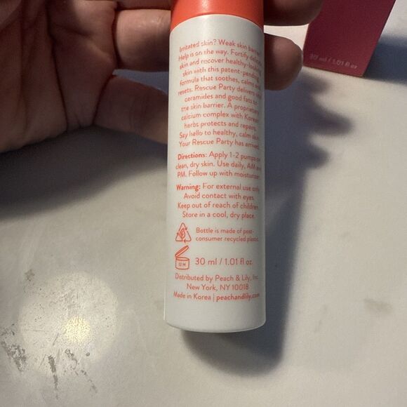 Peach & Lily Rescue Party Barrier Restore Serum Full Size 30ml/1oz NIB - Picture 5 of 7